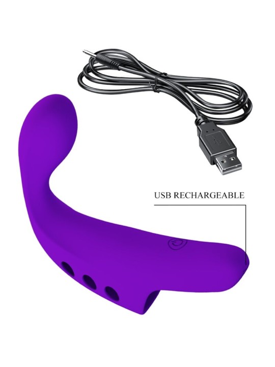 PRETTY LOVE - VIBRATEUR DOIGT RECHARGEABLE GORGON VIOLET