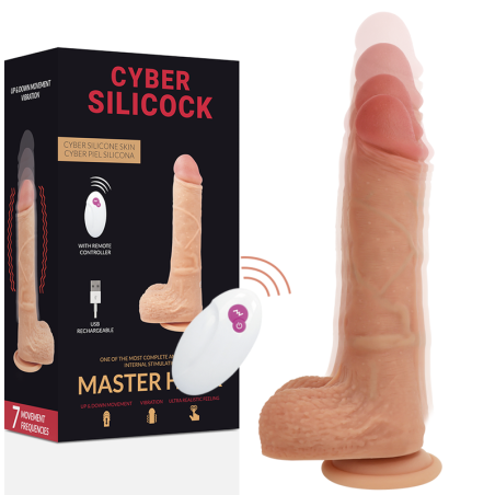 CYBER SILICOCK - REALISTISCHE AFSTANDSBEDIENING MASTER HUCK 20,9 CM -O