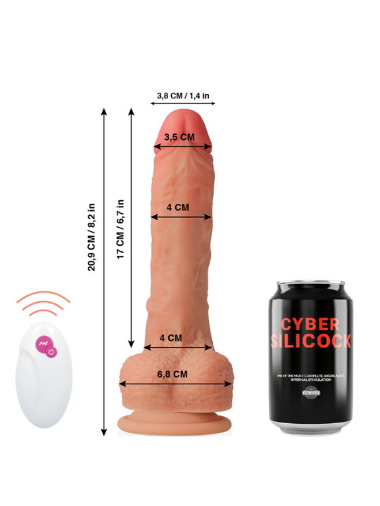 CYBER SILICOCK - REALISTISCHE AFSTANDSBEDIENING MASTER HUCK 20,9 CM -O