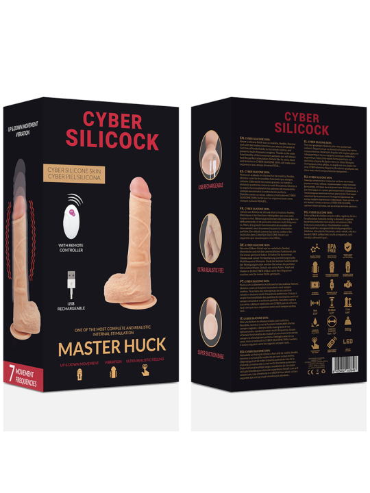 CYBER SILICOCK - REALISTISCHE AFSTANDSBEDIENING MASTER HUCK 20,9 CM -O