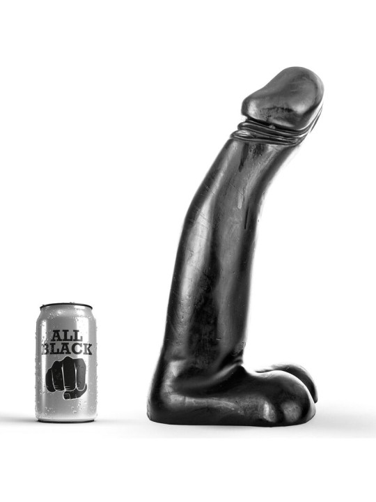 ALL BLACK - ZWARTE REALISTISCHE DILDO FISTING 29 CM