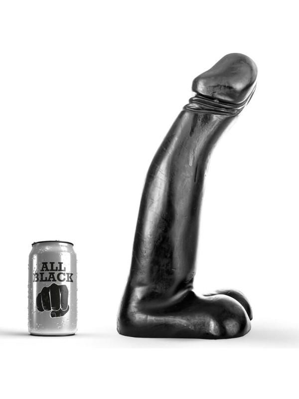 ALL BLACK - ZWARTE REALISTISCHE DILDO FISTING 29 CM
