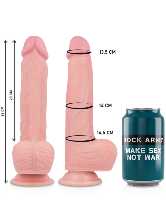 ROCKARMY - HAWK REALÍSTICO ROTADOR Y VIBRADOR 22 CM -O- 4.6 CM