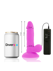 DIVERSIA - FLEXIBELE VIBRERENDE DILDO PAARS 17 CM -OF- 3,3 CM