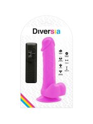 DIVERSIA - FLEXIBELE VIBRERENDE DILDO LILA 20,5 CM -OF- 4,2 CM