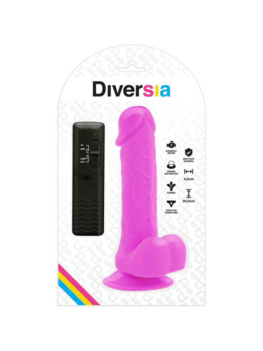 DIVERSIA - FLEXÍVEL VIBRATÓRIO ROXO 20.5 CM -O- 4.2 CM