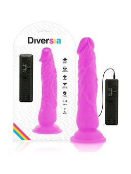 DIVERSIA - FLEXIBLER VIBRIERENDER DILDO LILA 21 CM -O- 4.9 CM