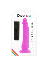 DIVERSIA - FLEXIBELE VIBRERENDE DILDO LILA 21 CM -OF- 4.9 CM